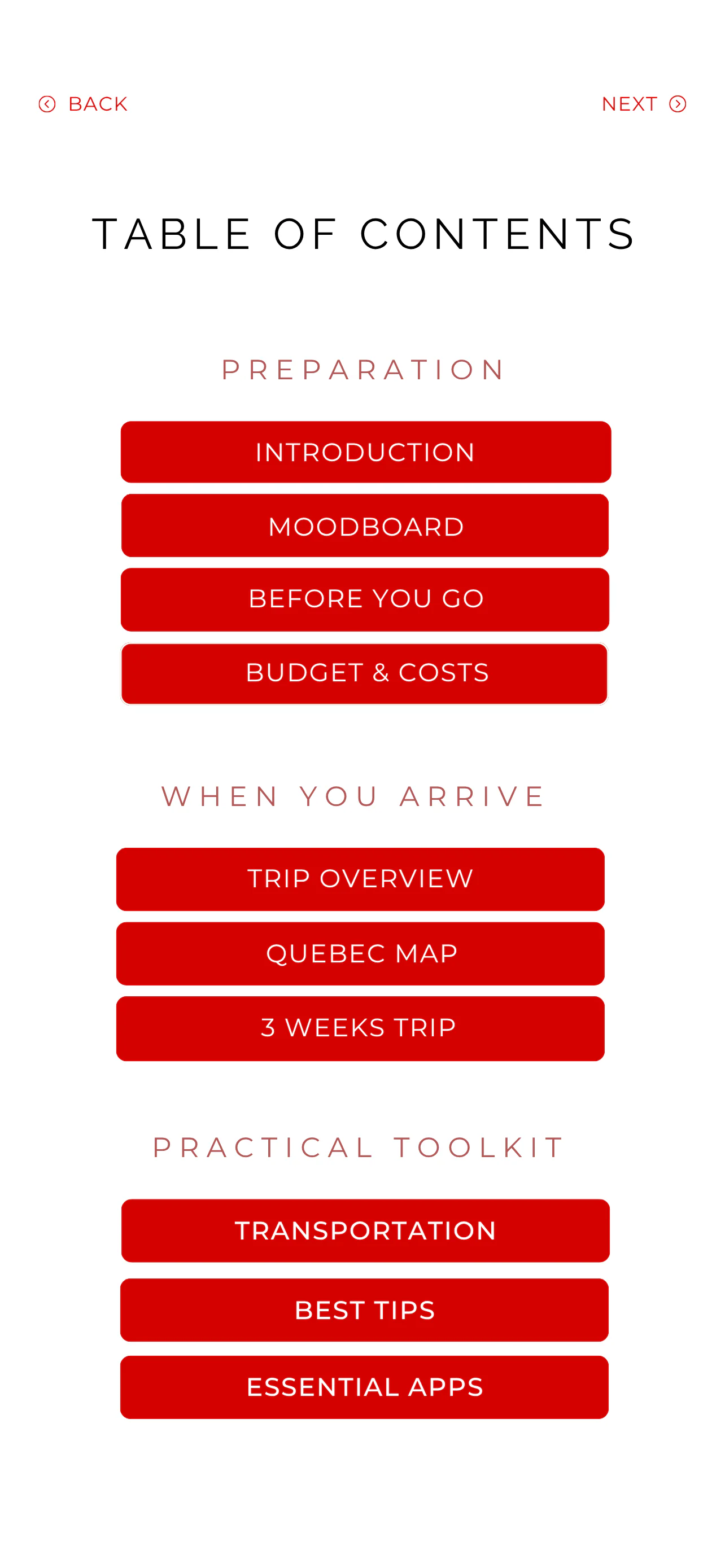 Québec · Sommaire